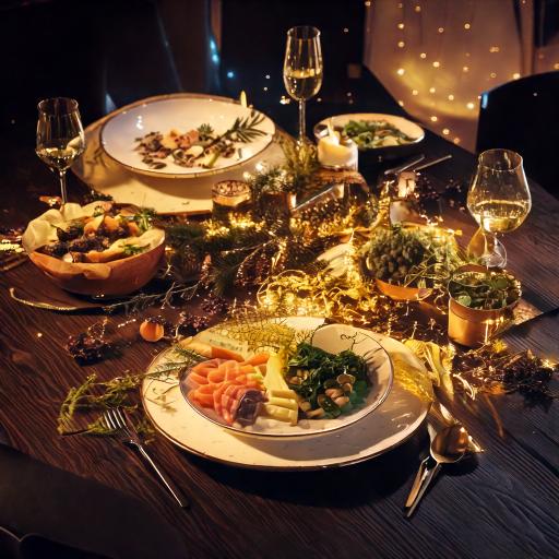 Elegant dinner at home